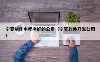 赤壁宁夏制作小程序好的公司（宁夏软件开发公司）